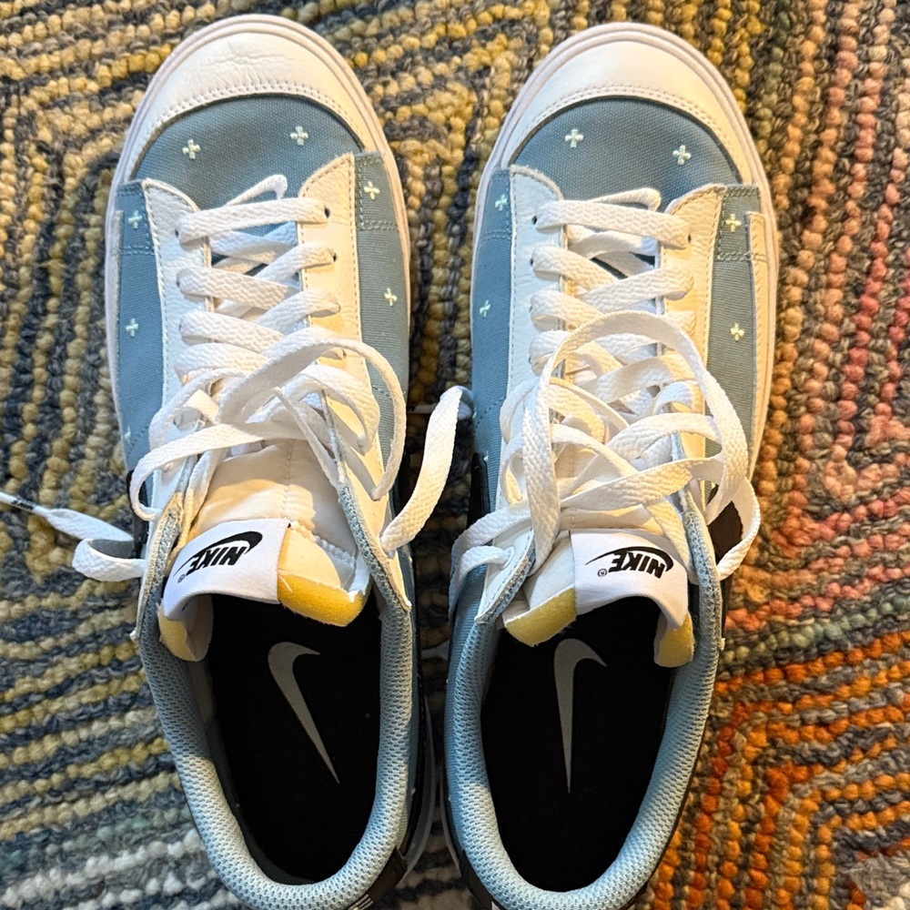 Nike Light Blue and White Sneakers